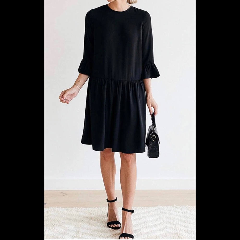 Women's Black Drop-Waist Dress by jaceyduprie